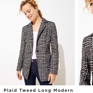 NWT - LOFT Plaid Blazer - Sz 0
